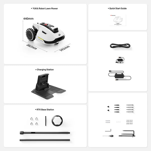 Yuka 1500m²: Robot lawnmower without loop